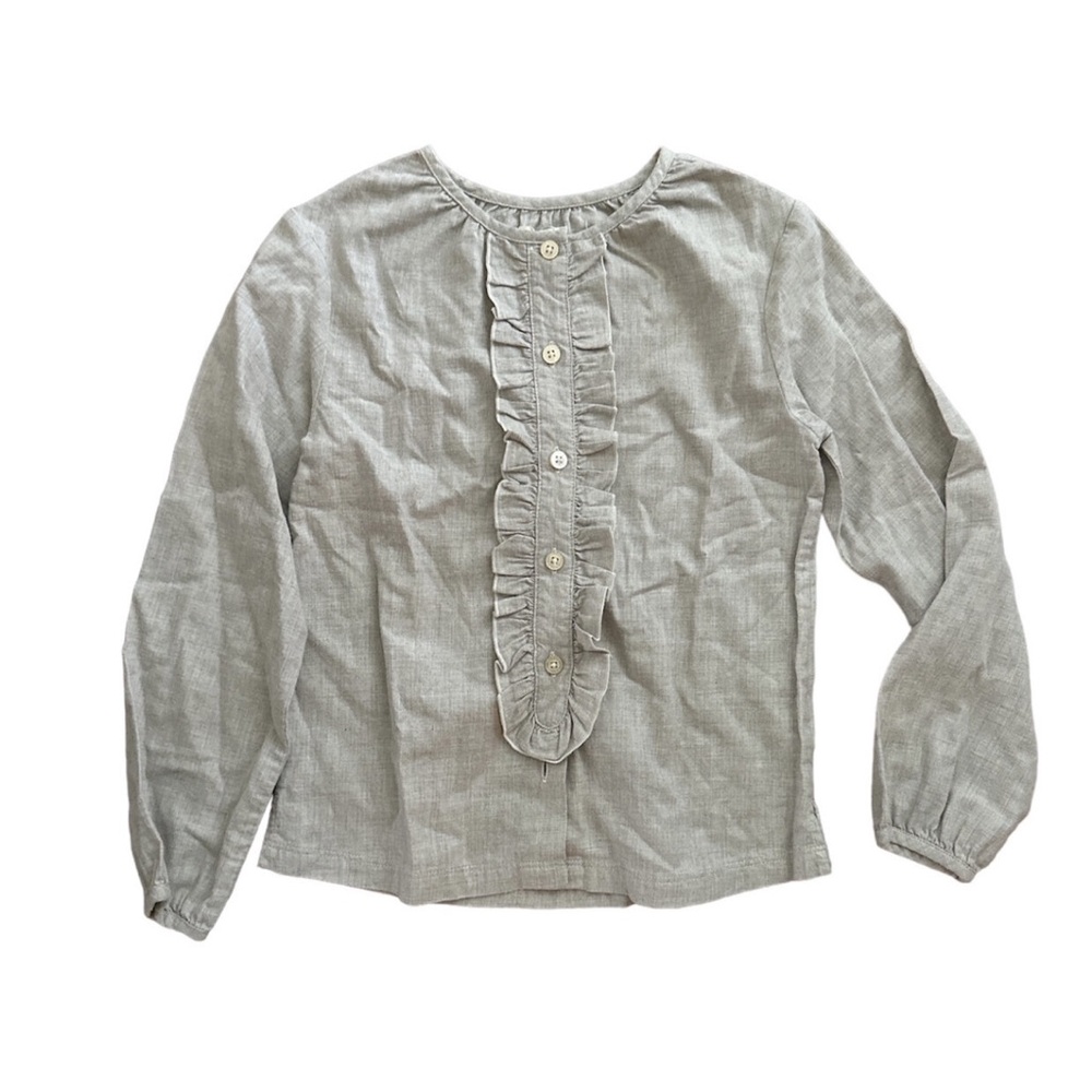 Olive Juice Ruffle Top